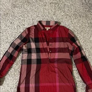 Burberry Brit Women’s Red Plaid Shirt